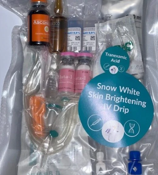 Snow White Skin Brightening IV Drip Set 2400mg with Tranexamic Acid 250mg/500ml NaCl 0.9%